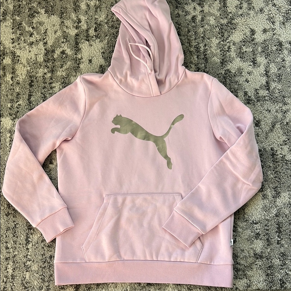 Puma Pink Hoodie with Logo